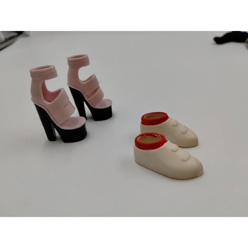Monster High Doll Pink Platforms High Heels & Flats Sneakers Set Of 2